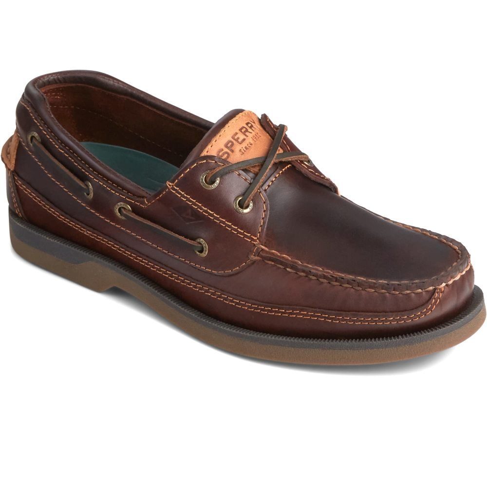 SPERRY MENS MAKO 2-EYE BOAT SHOE, AMARETTO, 13 - Picture 3 of 6